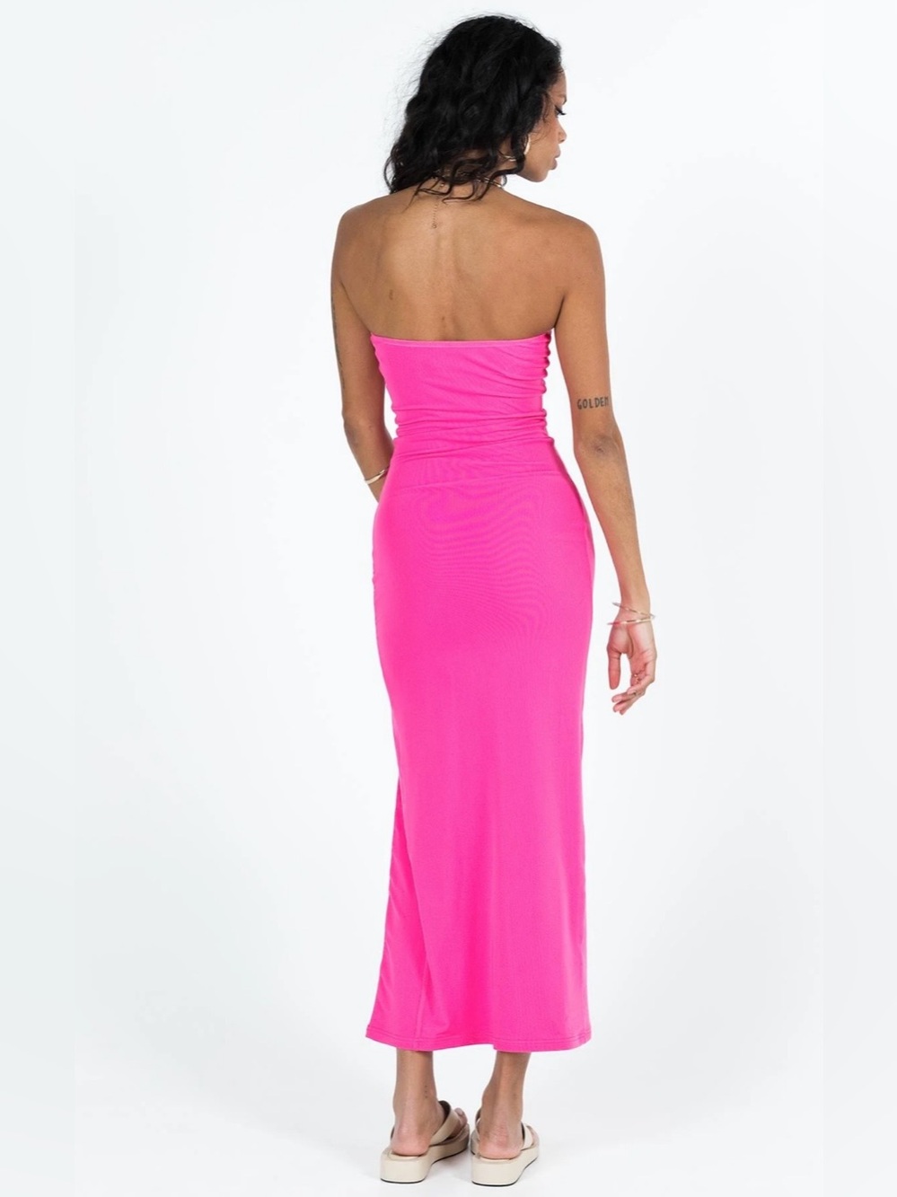 Princess Polly Panama Strapless Maxi Dress Hot Pink | size 6 | EUC - Picture 4 of 11